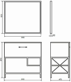 Comforty Тумба с раковиной Бредфорд 90 дуб темный – фотография-11